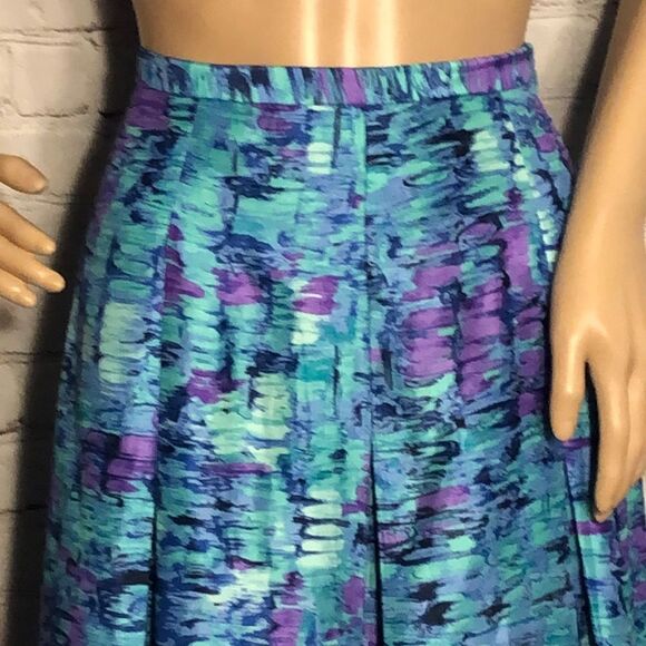 Perceptions Vintage 1990s A-line Skirt Artsy Print Size 8 - Picture 2 of 8